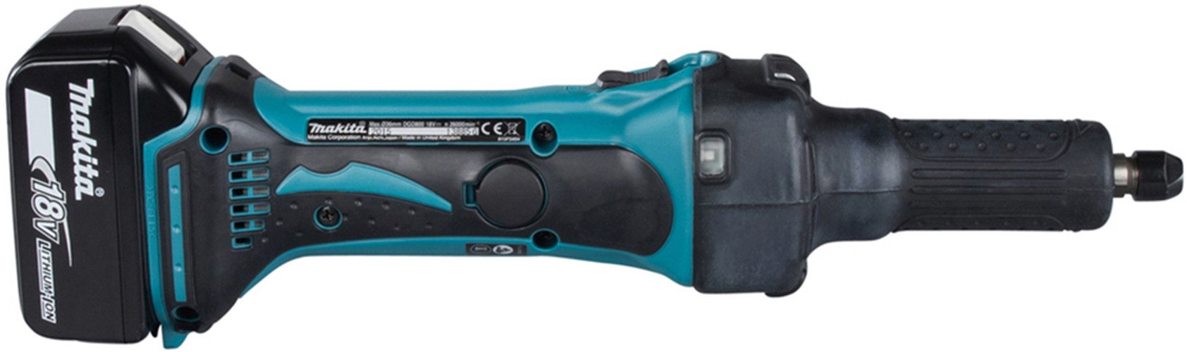 Makita Akku-Geradschleifer DGD800Z, 6 mm Werkzeugaufnahme, ohne Akku und Ladegerät – Bild 5 von 5