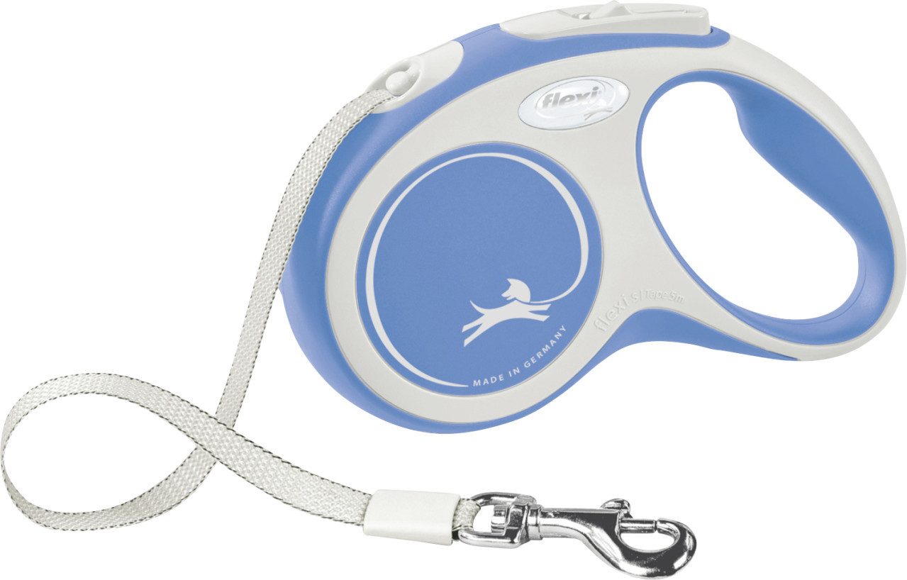 flexi Hundeleinen-Führungsstange Flexi Hundeleine New Comfort S blau, Gurt