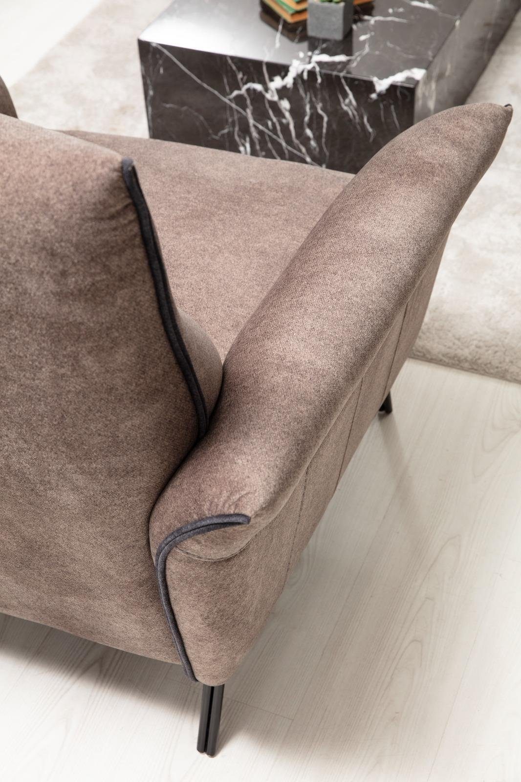 JVmoebel Wohnzimmer-Set Luxus Sessel Designer in Sofa (2-St., Set Viersitzer Sofa Couch Made + Möbel, 4 Sitzer Europa Komplett Modern Sessel)