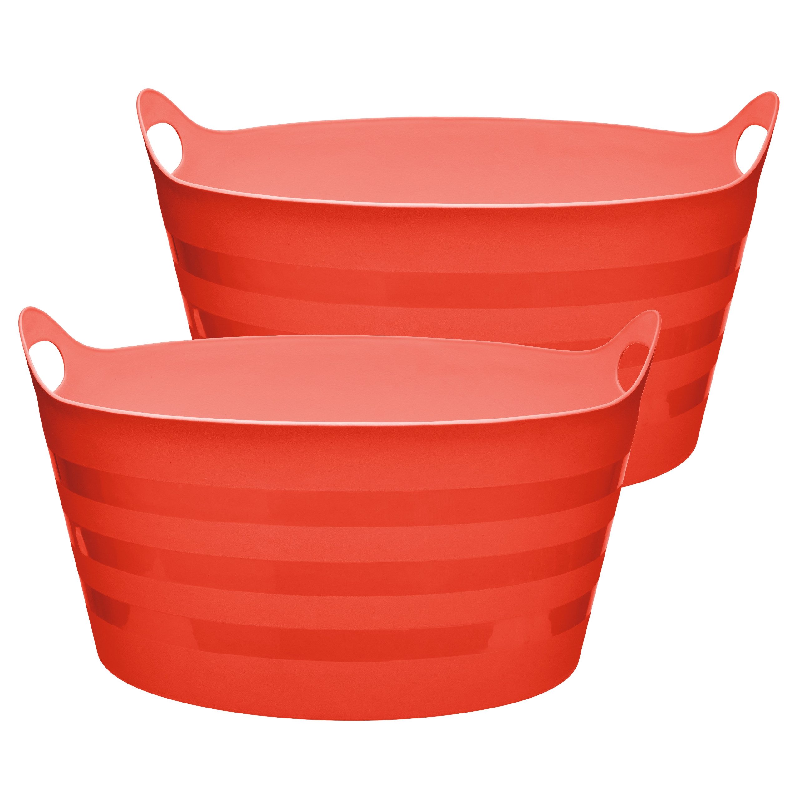 Garronda Allzweckkorb 2-Pack Flexibler Kunststoffkübel für Garten, Bau, Haushalt GD-0184 (2 St)