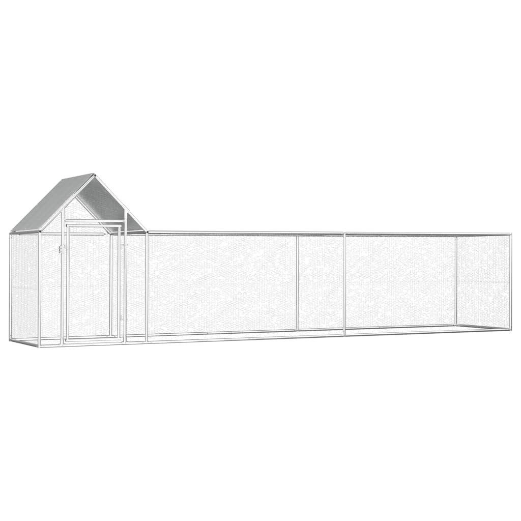 vidaXL Hühnerstall, Hühnerkäfig 5x1x1,5 m Verzinkter Stahl