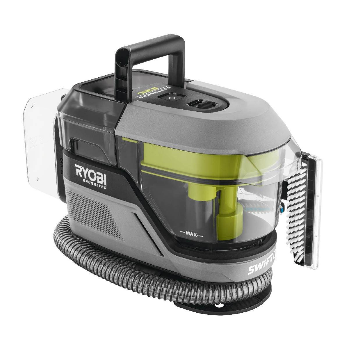 Ryobi Akku-Oberflächenbürste Ryobi Brushless Akku-Textilreiniger Pro 18V ONE+ 820 l/min Luftstrom