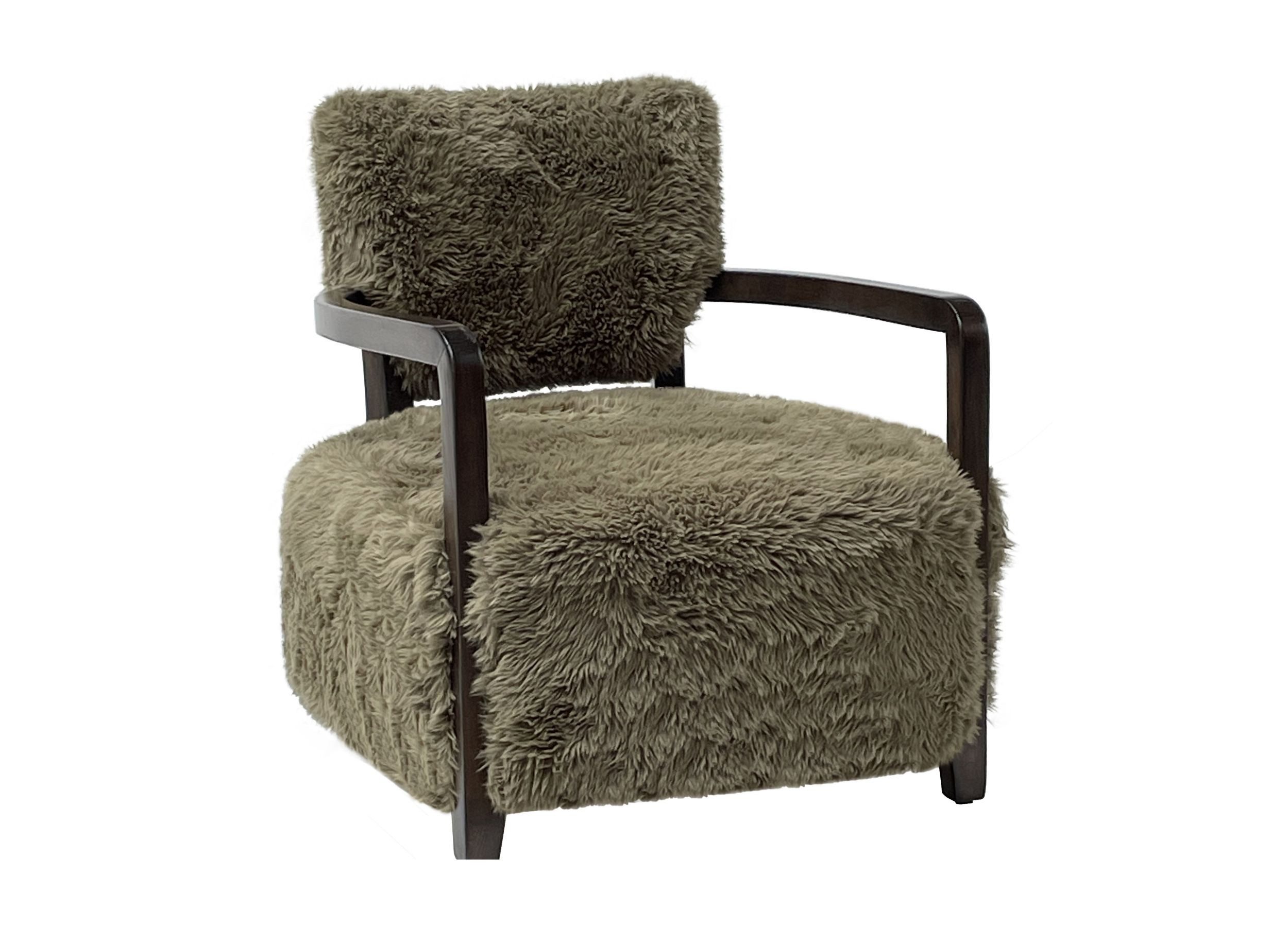 LC Home Loungesessel »Galway« Felloptik Armlehnensessel Retrosessel