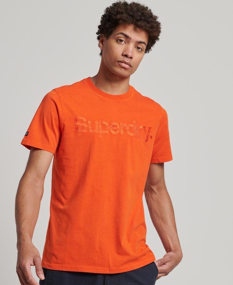 Superdry T-Shirt TONAL EMBROIDERED LOGO T SHIRT Flare Orange