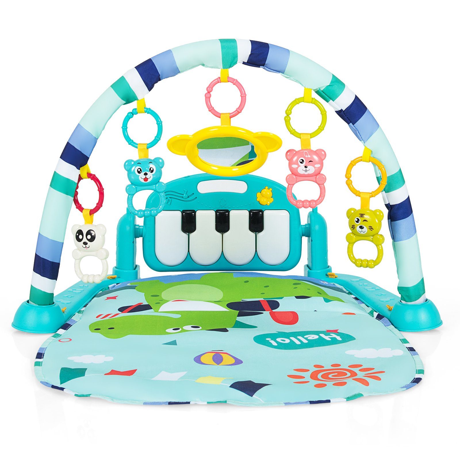 ETUCYNG Baby Spieldecke Mit Musik - Fitnessmatte Mit Klavier 72cm Für 3-12 Monate