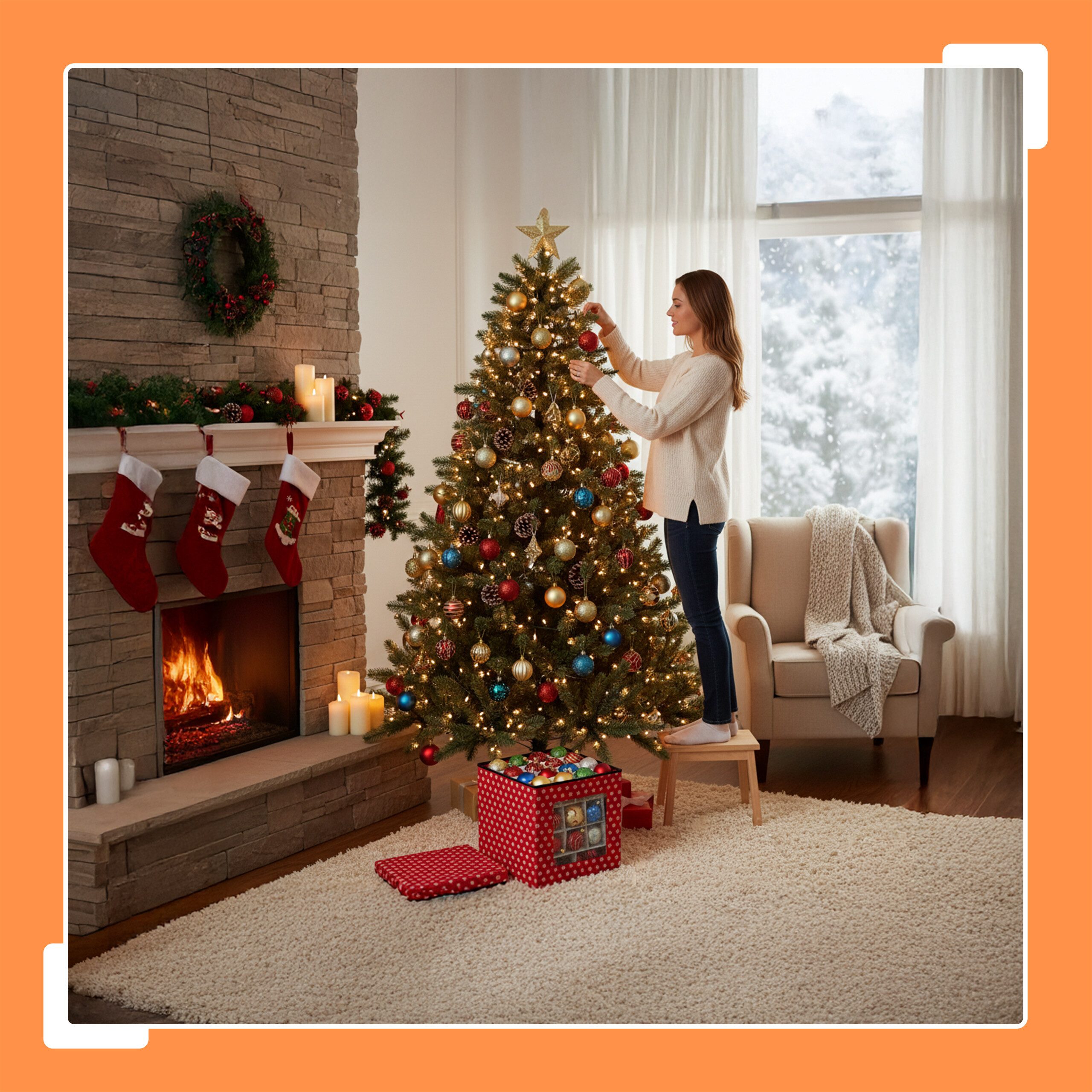 relaxdays Aufbewahrungsbox Weihnachtskugel Aufbewahrungsbox 3er Set, A