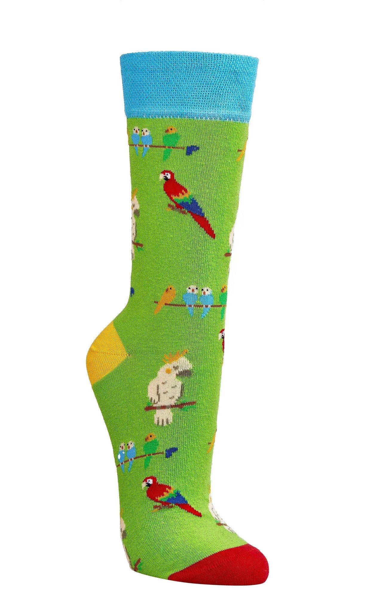 Socks 4 Fun Freizeitsocken Socks 4 Fun Papagei (2-er Bündel, 2-Paar, 2 Paar) lustiges Design
