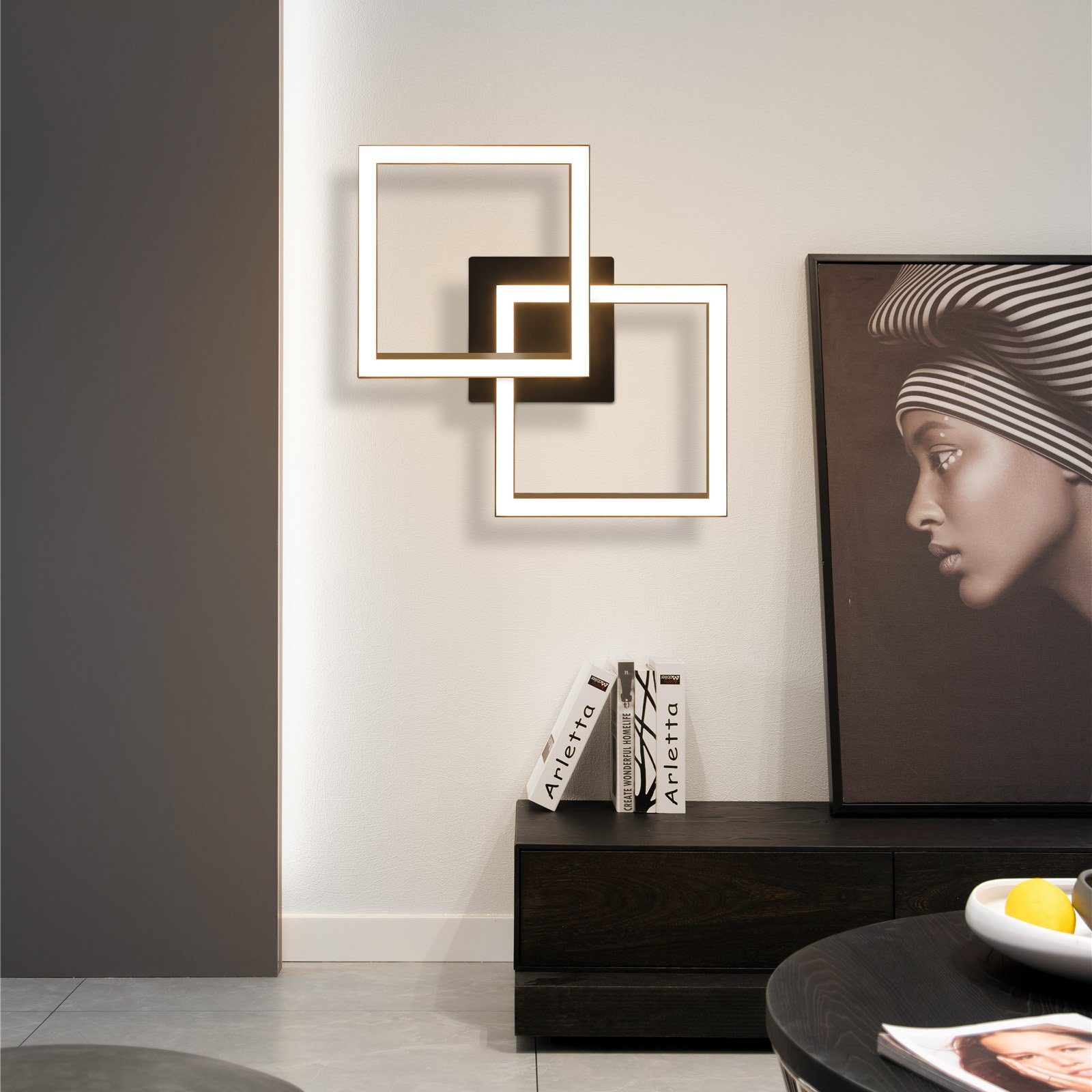 Nettlife LED Deckenleuchte Schwarz Flur Geometrisch günstig online kaufen