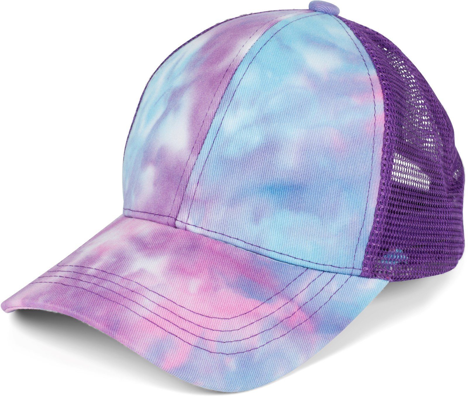 styleBREAKER Baseball Cap (1-St) Ponytail Baseball Cap Batik mit Mesh Einsatz