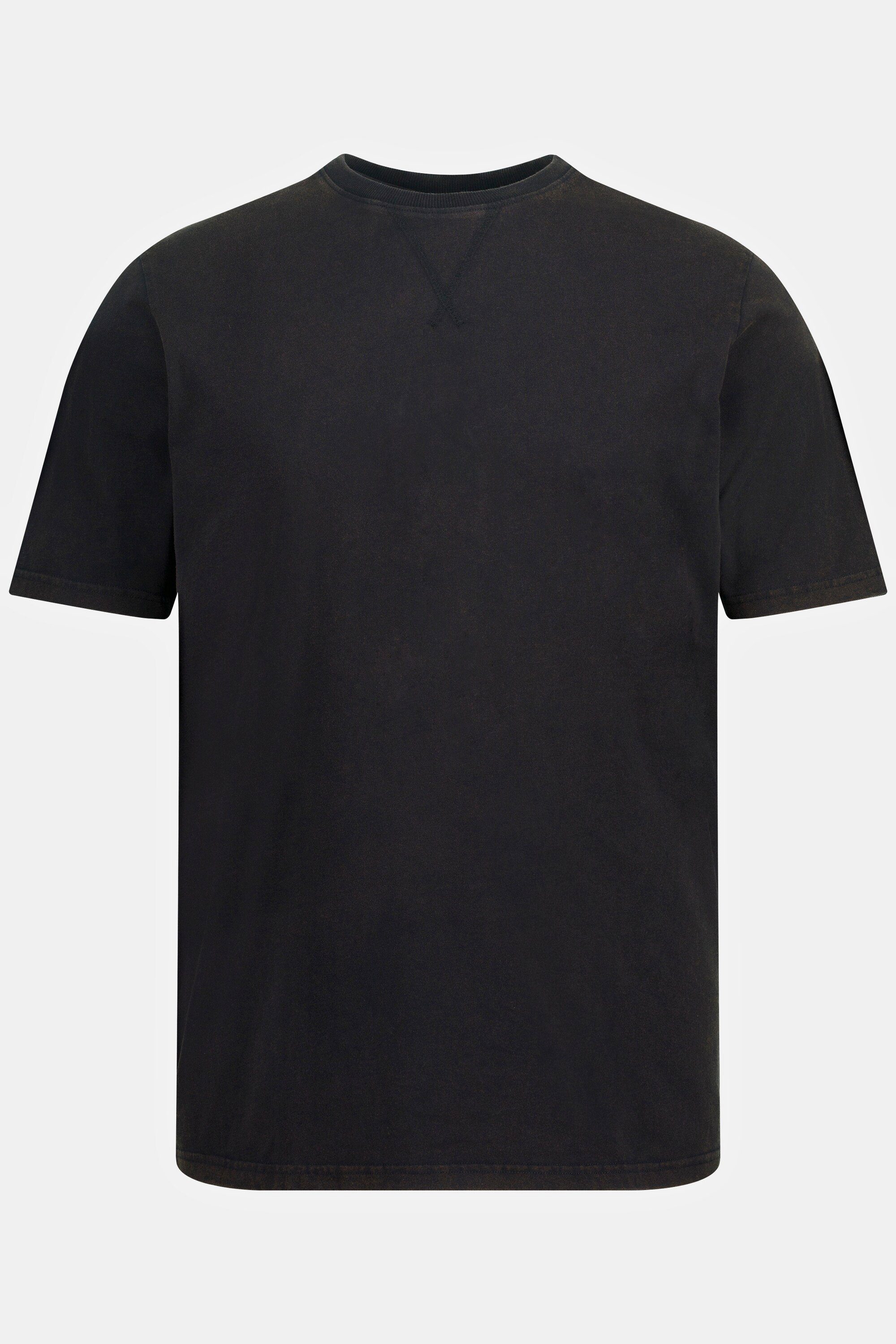 Rundhals acid T-Shirt washed JP1880 schwarz T-Shirt Halbarm