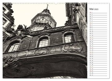 CALVENDO Wandkalender Dresden Schwarz-Weiß (Premium, hochwertiger DIN A2 Wandkalender 2023, Kunstdruck in Hochglanz)