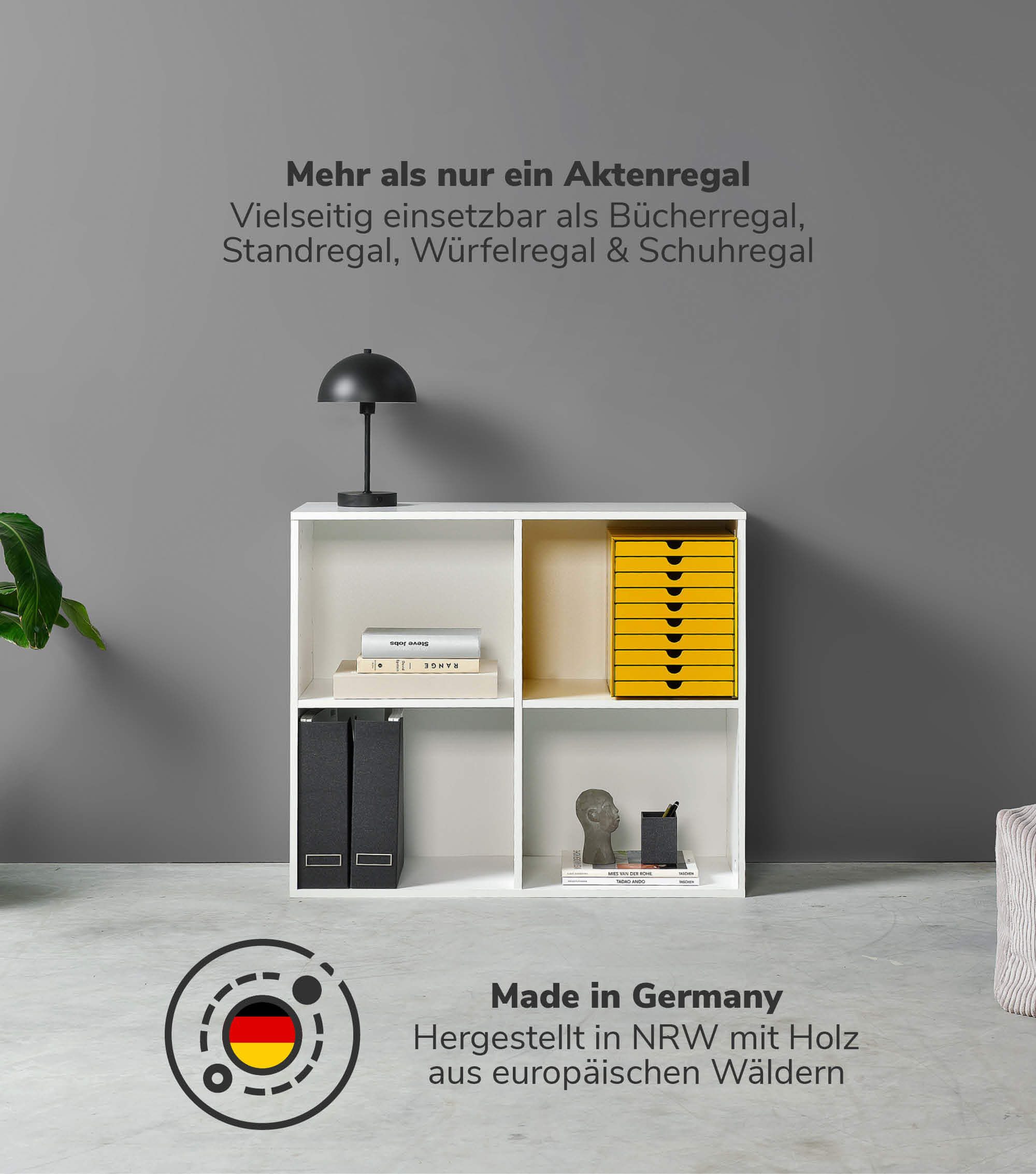 mokebo Aktenregal Der Verstauer, 4 Fächer, günstig online kaufen