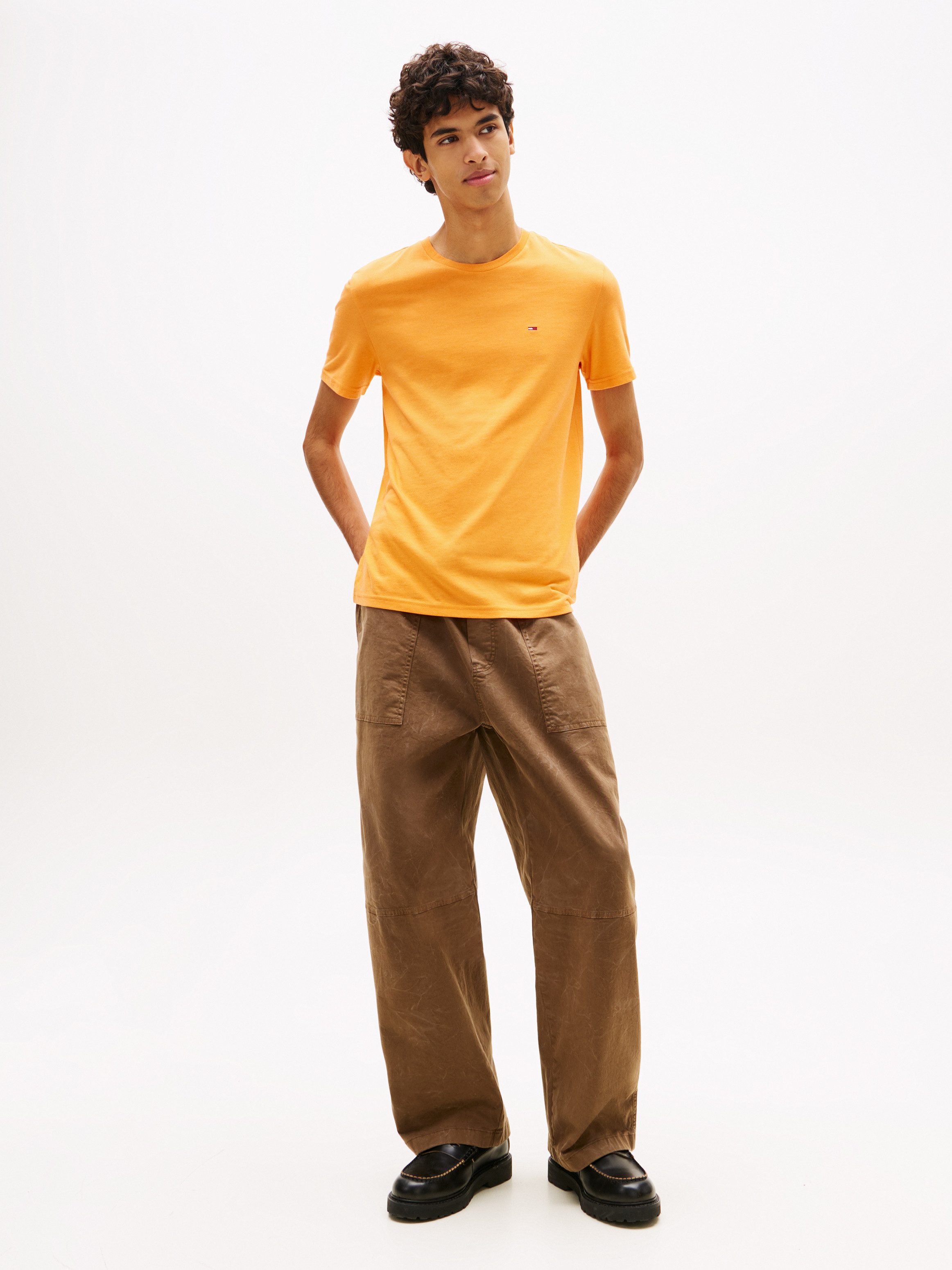 Tommy Jeans T-Shirt TJM XSLIM JASPE HTR TEE EXT Mit Rundhalsausschnitt