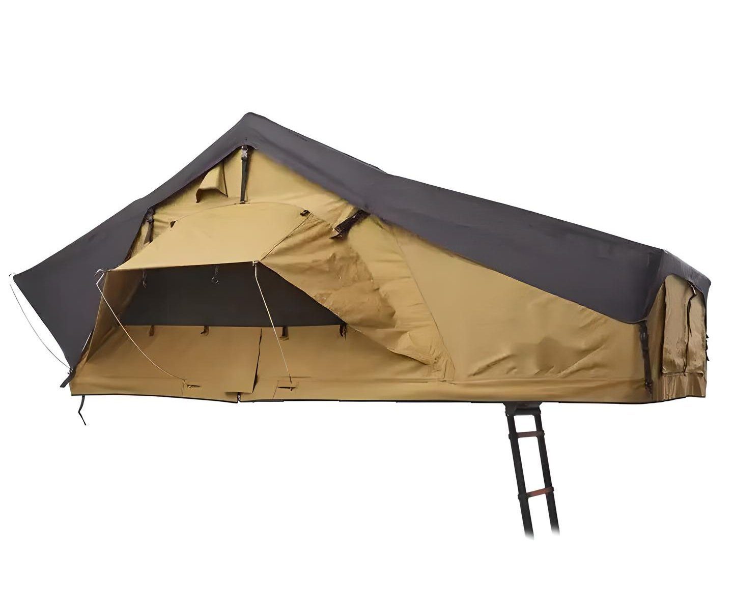 TZIpower Dachzelt Autodachzelt Softcase 2 Größen, bis zu 5 Personen Khaki/Grün Schwarz, Personen: 5