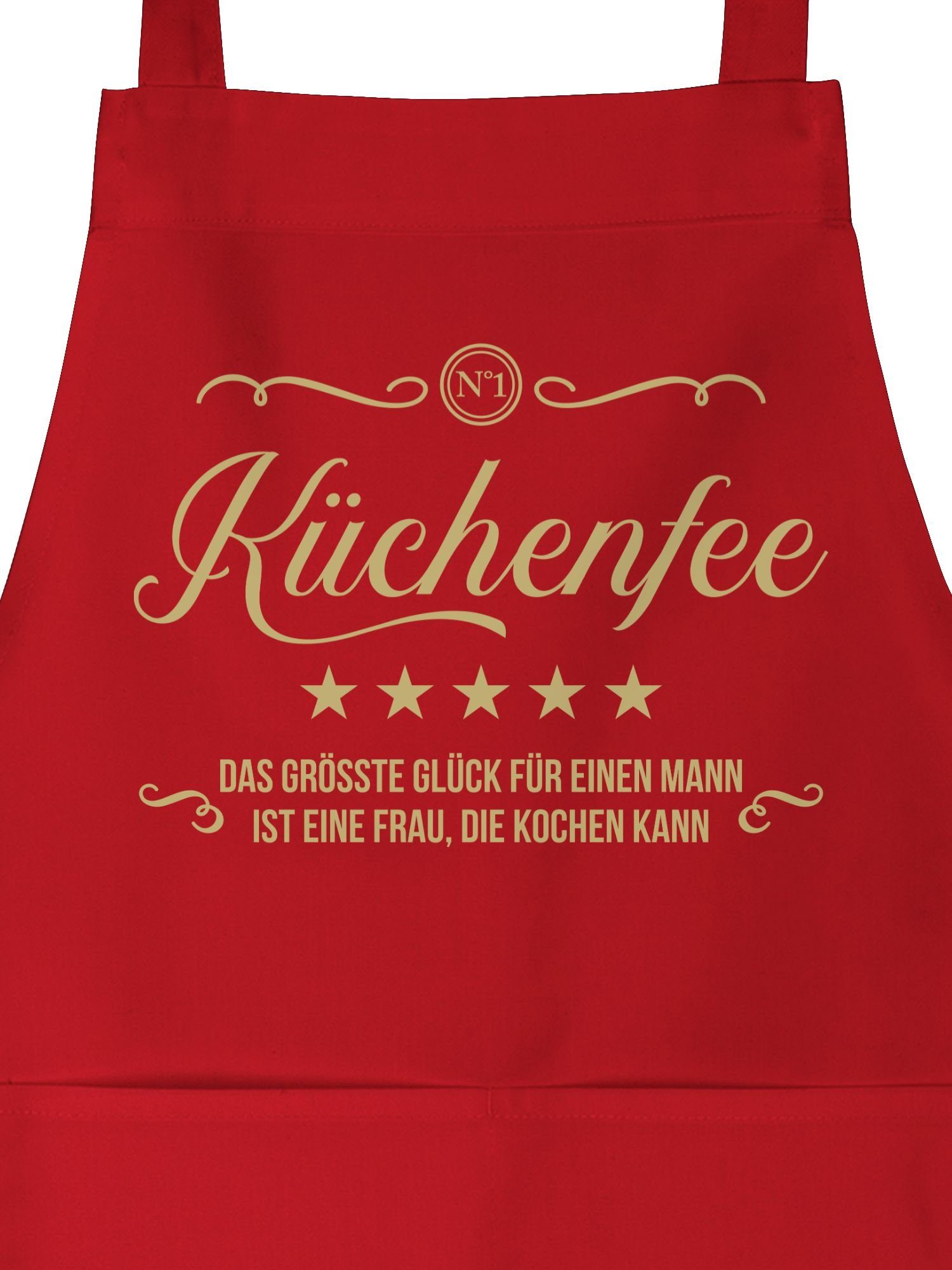 Shirtracer Kochschürze »N°1 Küchenfee Größte Glück für einen Mann