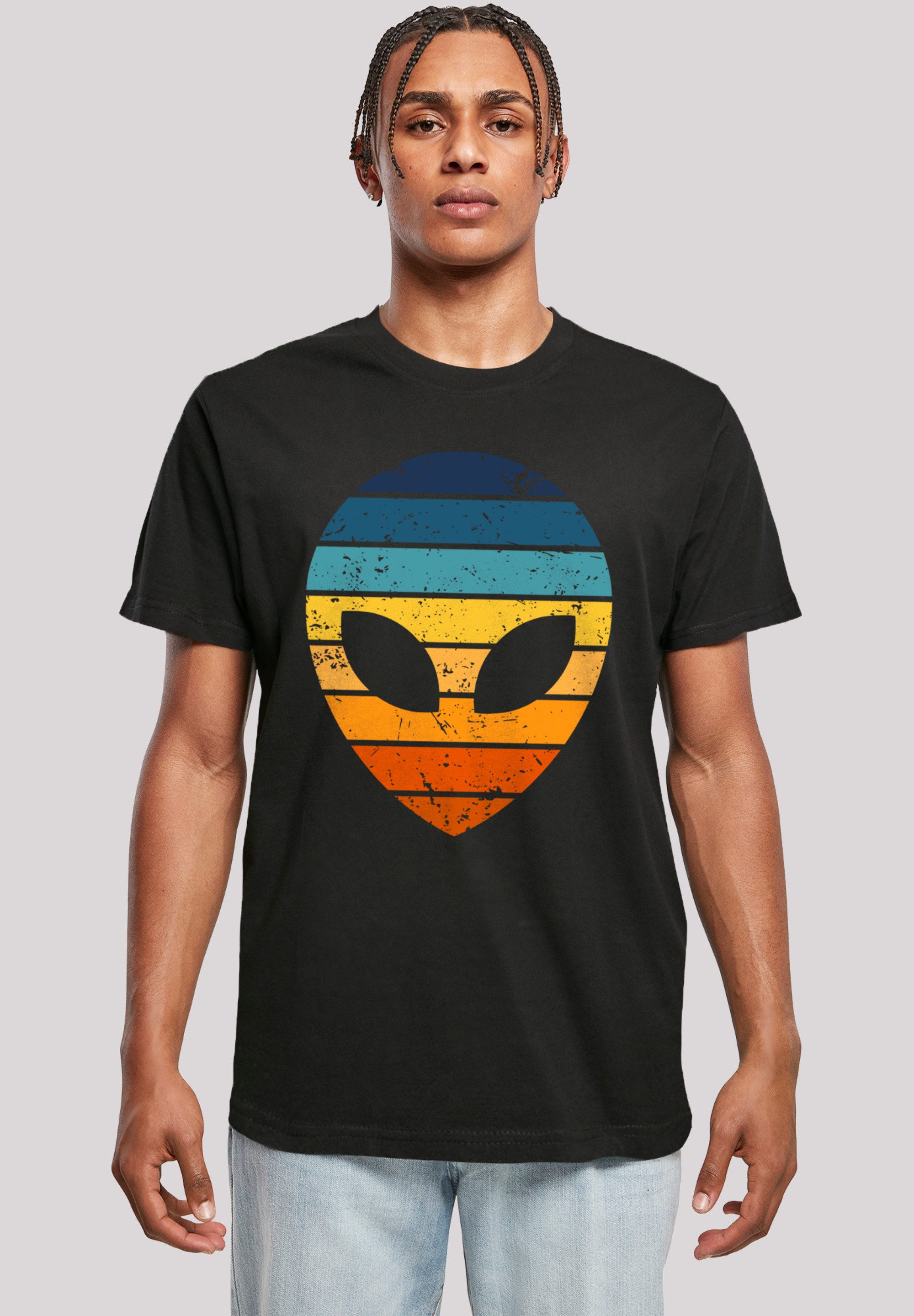 F4NT4STIC T-Shirt Alien Sonnenuntergang Retro Premium günstig online kaufen