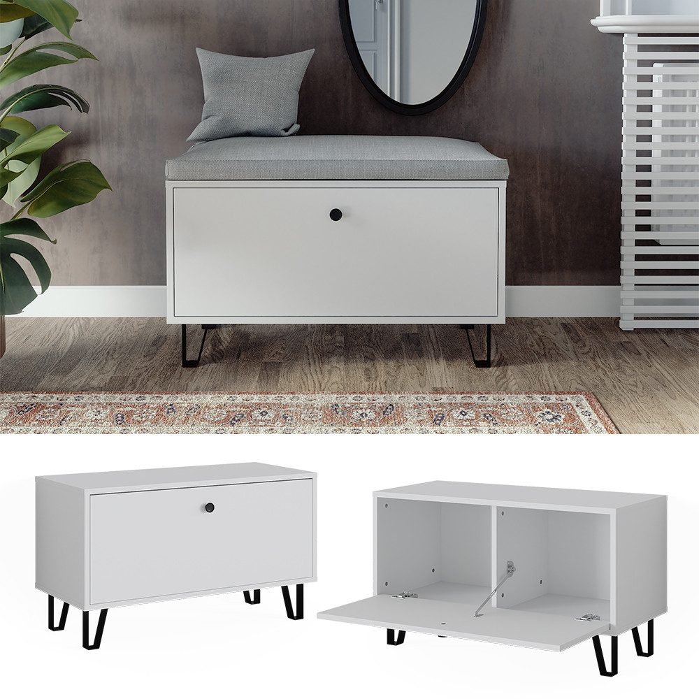 Vicco Schuhbank Siri, Weiß, 80 x 46 cm (1-St)