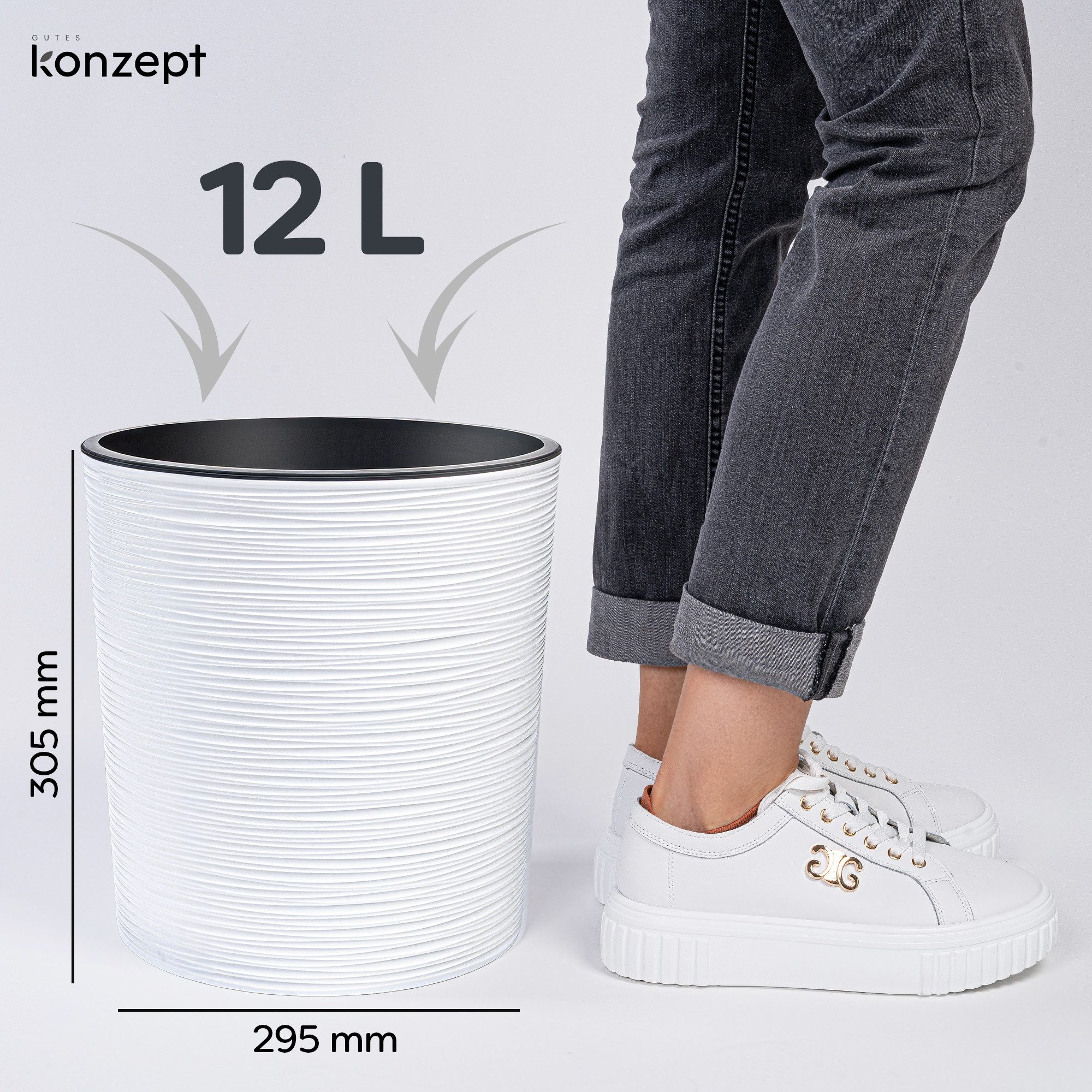KONZEPT Blumentopf Pflanztopf Groß Innen, 30cm günstig online kaufen