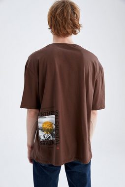 DeFacto T-Shirt Herren T-Shirt Coool-Oversize Fit