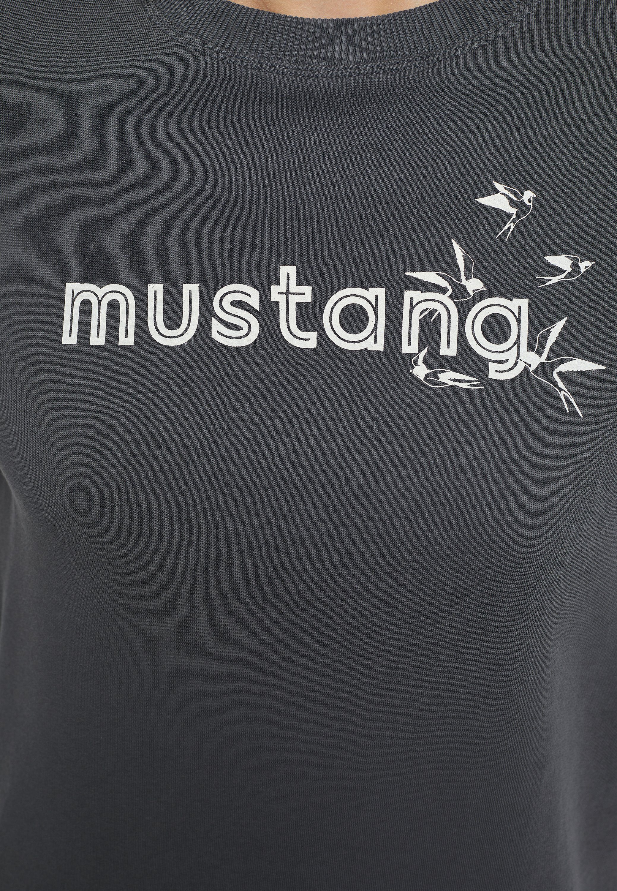 Style Bea C anthrazit Sweatshirt MUSTANG Print Mustang