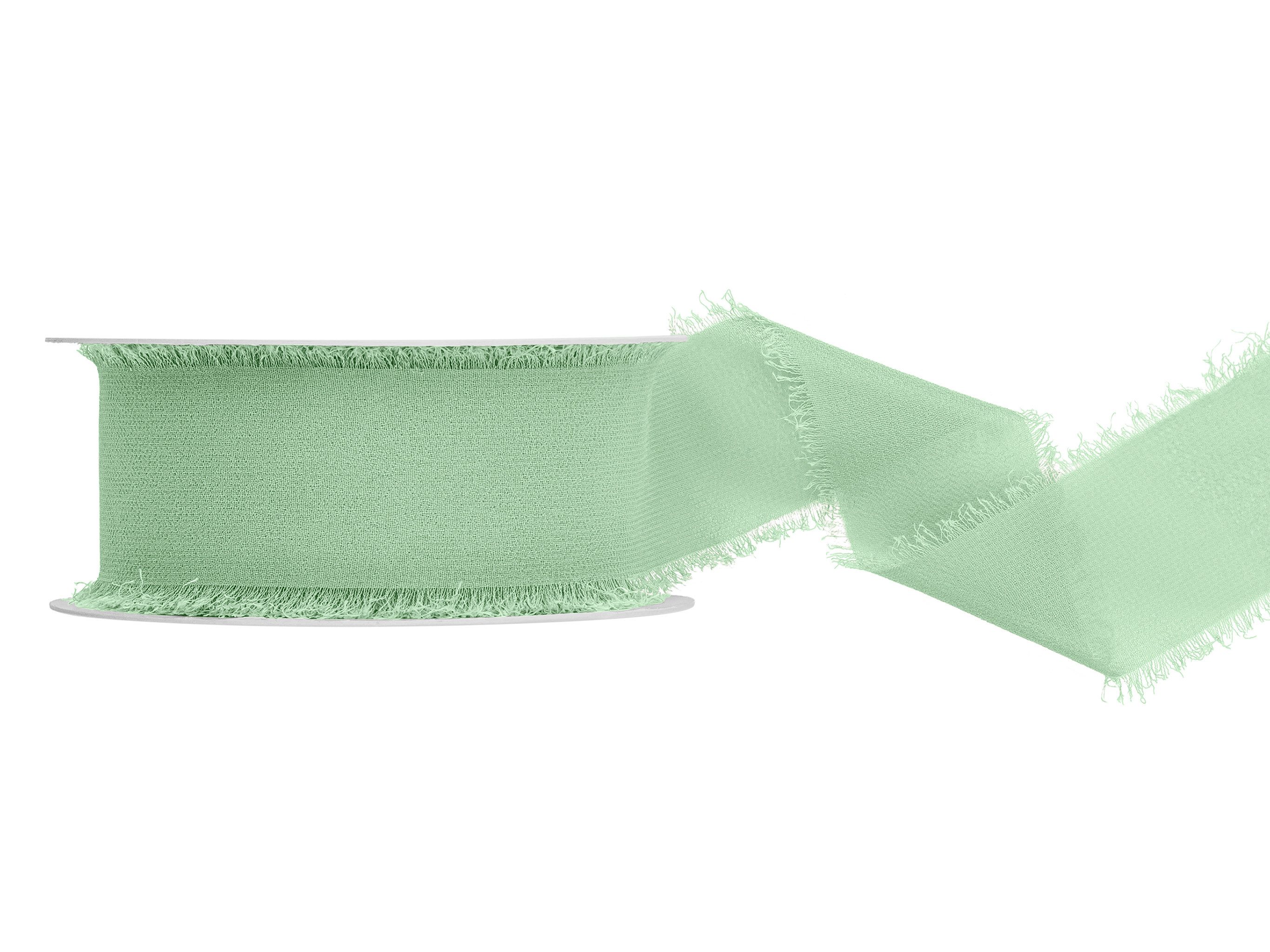 partydeco Organzaband, Chiffonband 4cm x 10m Grün