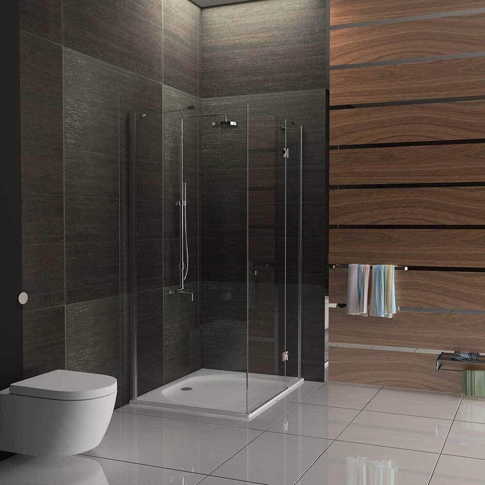 Alpenberger Eckdusche mit Nano - Duschkabine Duschabtrennung aus Glastür un günstig online kaufen