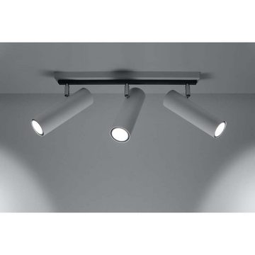 etc-shop LED Deckenspot, Leuchtmittel nicht inklusive, Deckenleuchte Deckenlampe Stahl Weiß bewegliche Spots Esszimmer