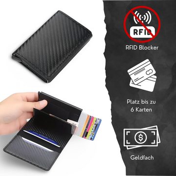 S&T Design Geldbörse Portmonee Herren Kreditkartenetui (Brieftasche, Diebstahlschutz), Portemonnaie RFID-Blocker Geldbeutel