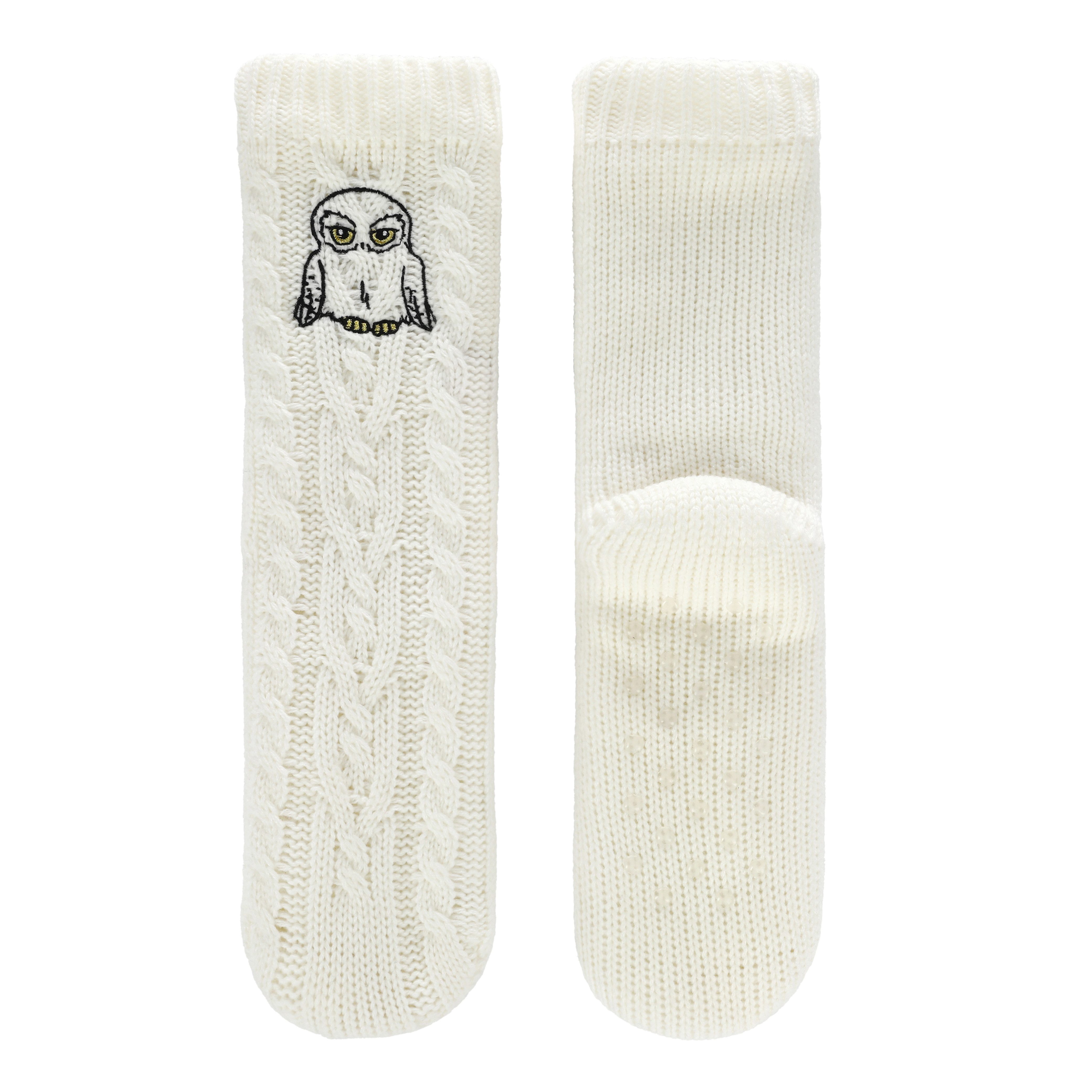 Harry Potter Komfortsocken Kuschelsocken Hedwig Weiß Flauschige Stoppersocken für Damen und Erwachsene