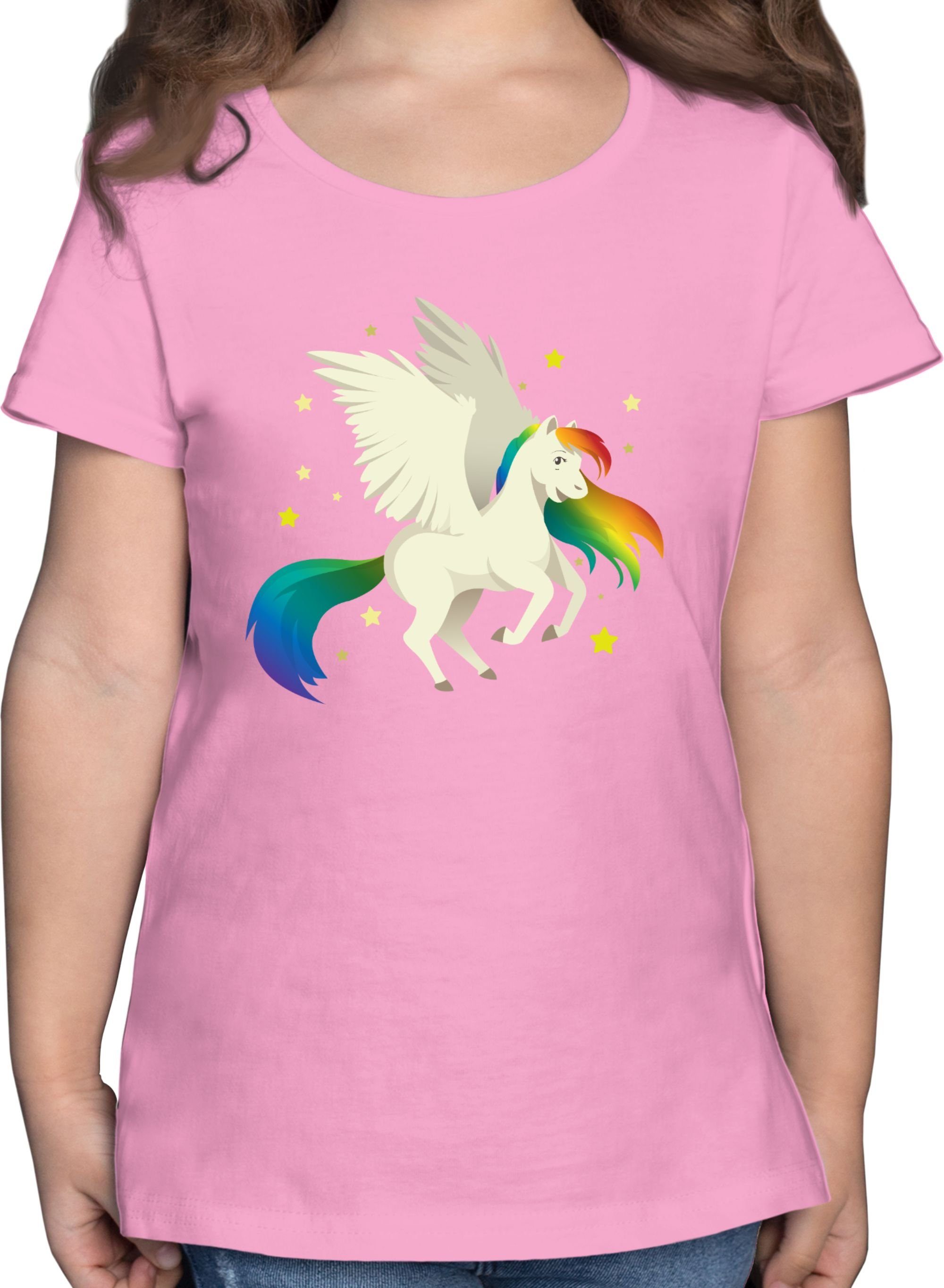 Shirtracer T-Shirt Pegasus Kinderkleidung und Co 2 Rosa