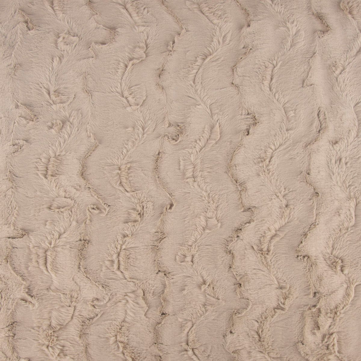 Stoff Fellimitat Kunstfell Wellen beige 1,5m Breite