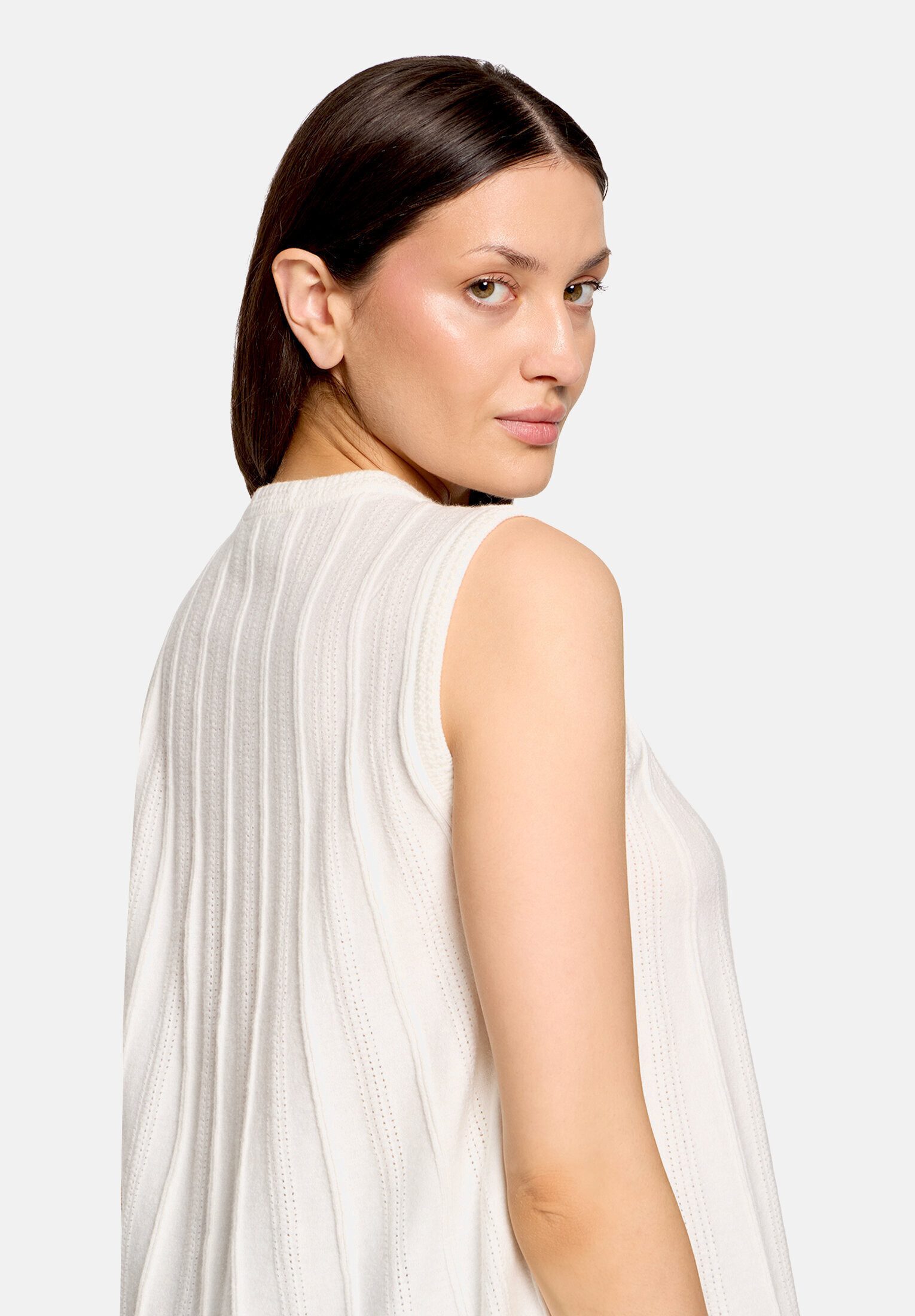 Cartoon Stricktop Damen mit Rundhalsausschnitt