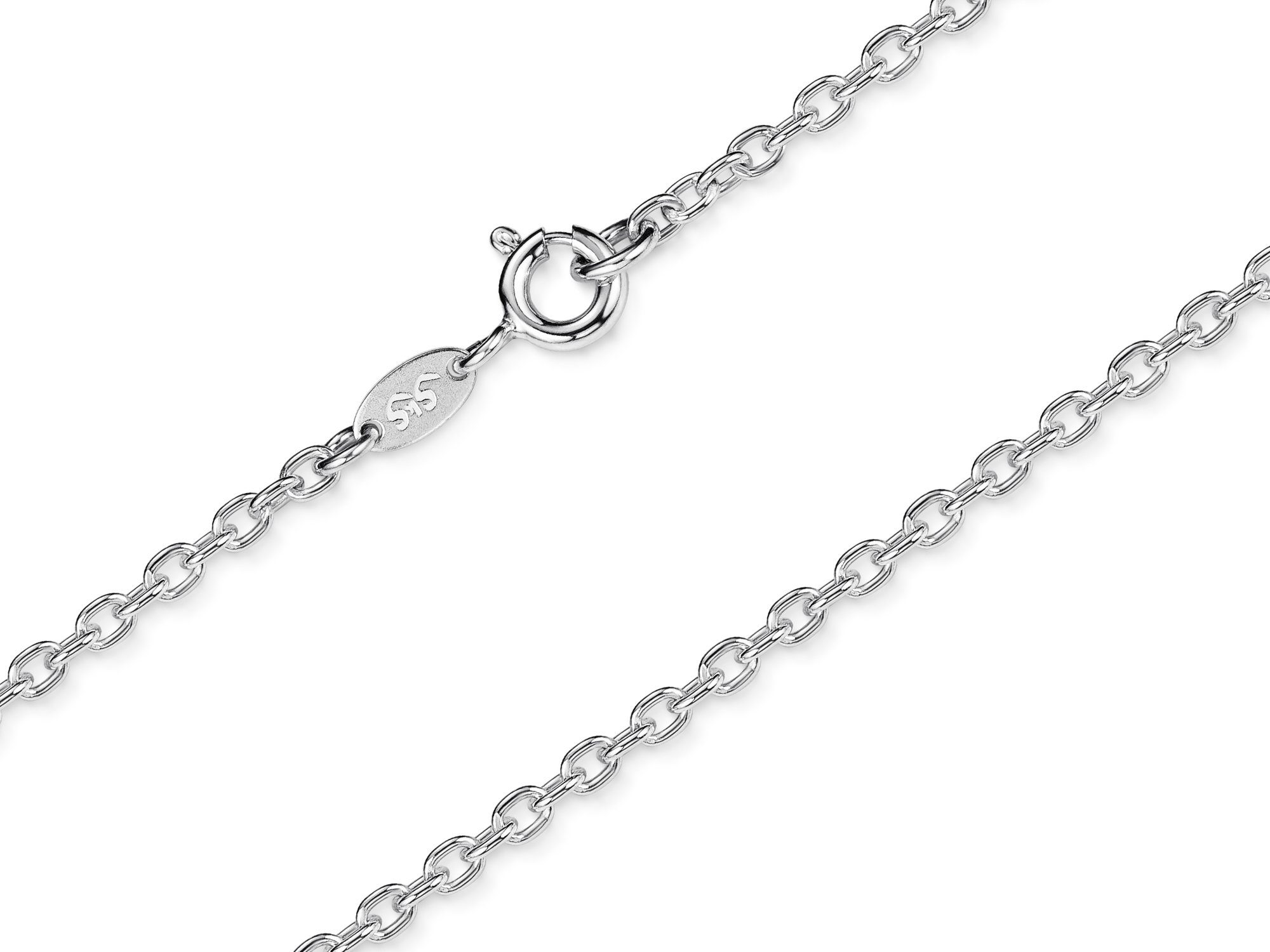 Herren Schmuck Silberkettenstore Silberarmband Erbskette Armband 2,2mm - 925 Silber, von 16-25cm wählbar