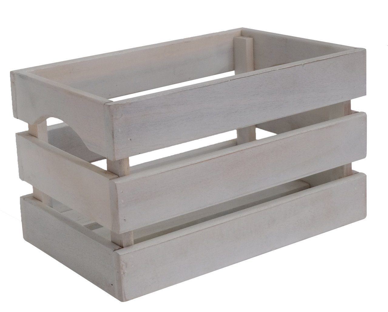 Trend Line Holzkiste TrendLine Holzbox weiß lasiert 39 x 29 x 21 cm (L