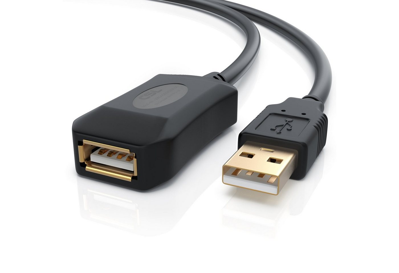 CSL aktives Repeater Kabel / Verlängerung mit Signalverstärkung - 10m Verlängerungskabel, 2.0, USB Typ A (1000 cm), Extension Cable aktiv, Signalverstärker Repeater, erweiterbar