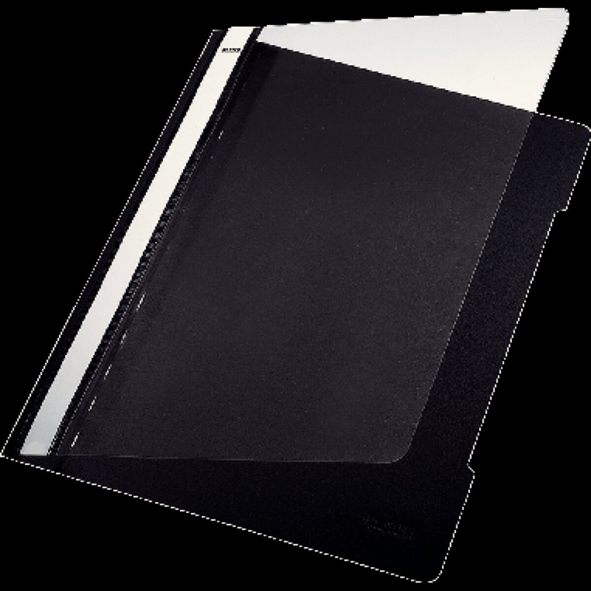 LEITZ Hefter Sichthefter A4 PVC langes Beschriftungsfenster schwarz