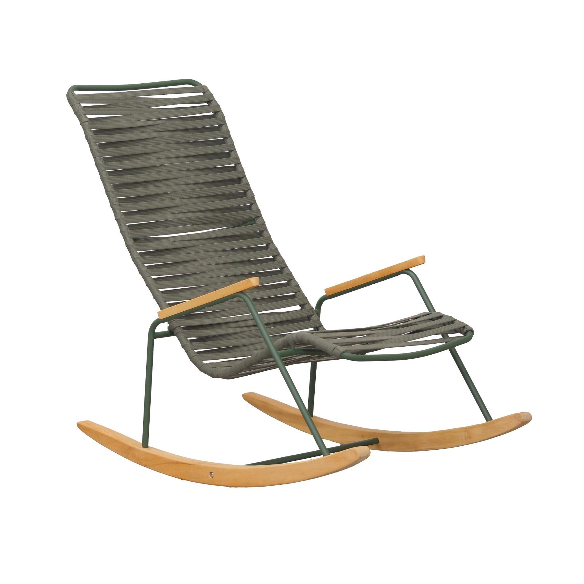 Liadomo Gartenlounge-Sessel Atina, Armlehnen & Kufen aus Teakholz, Rope, Gestell Edelstahl