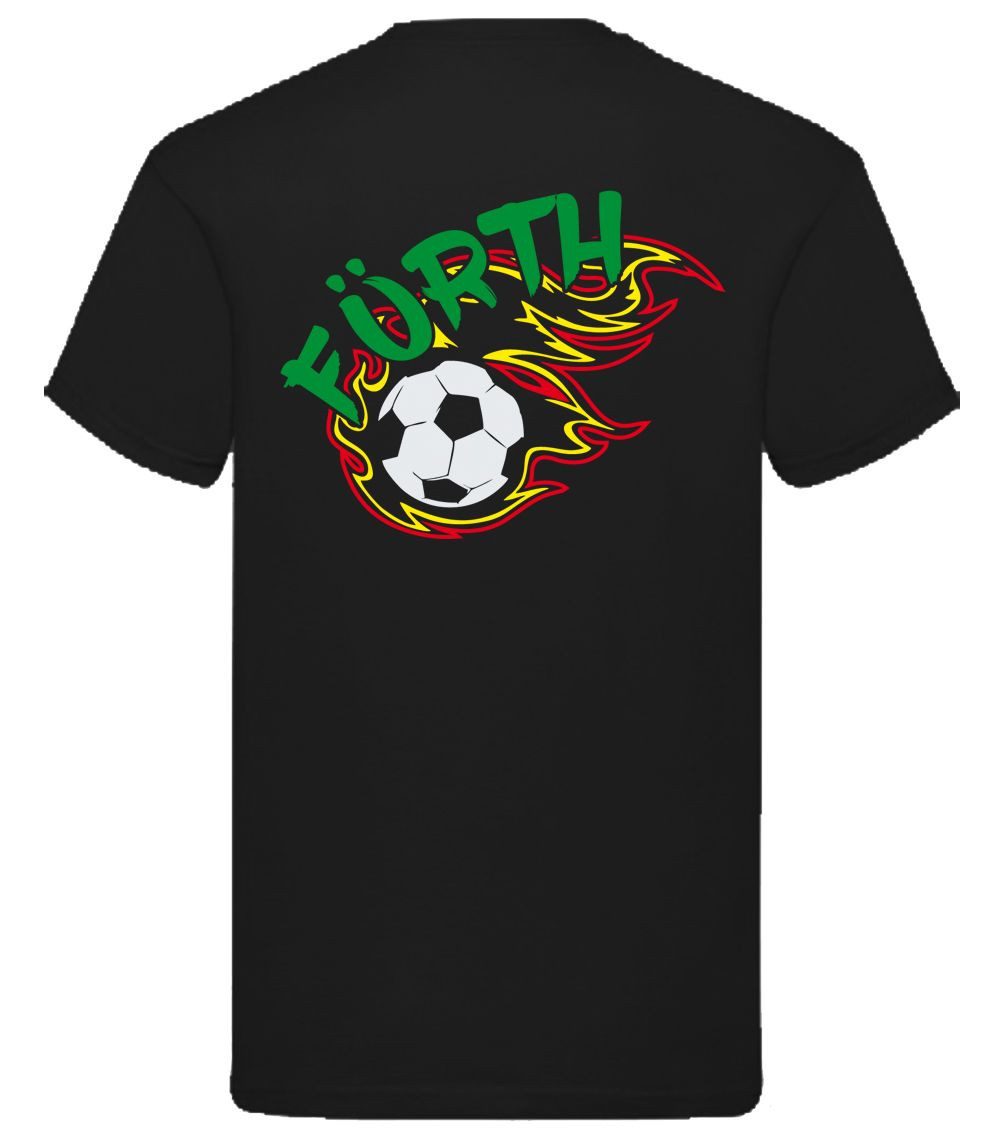 G-graphics T-Shirt Fürth in flames – Feuer-Fussball – mit Front- & Backprint (1-tlg) Herren T-Shirt mit einem Motiv für den echten Fan