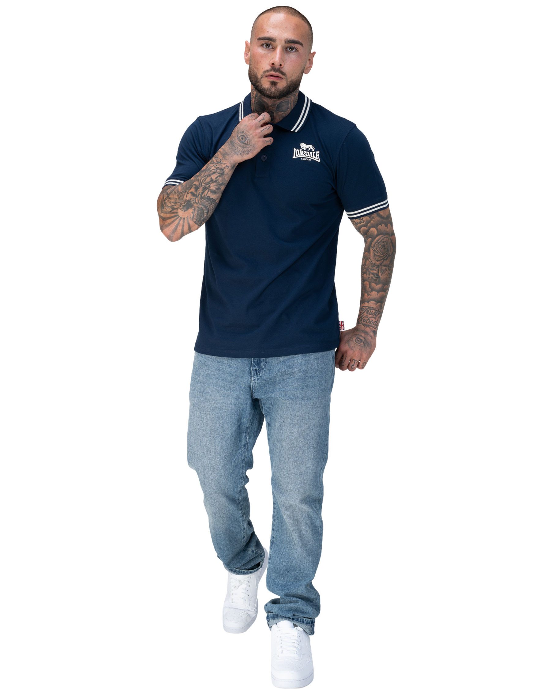 Lonsdale Poloshirt Lonsdale Polohemd Rhodes (Packung, 1er-Pack) aus Baumwolle