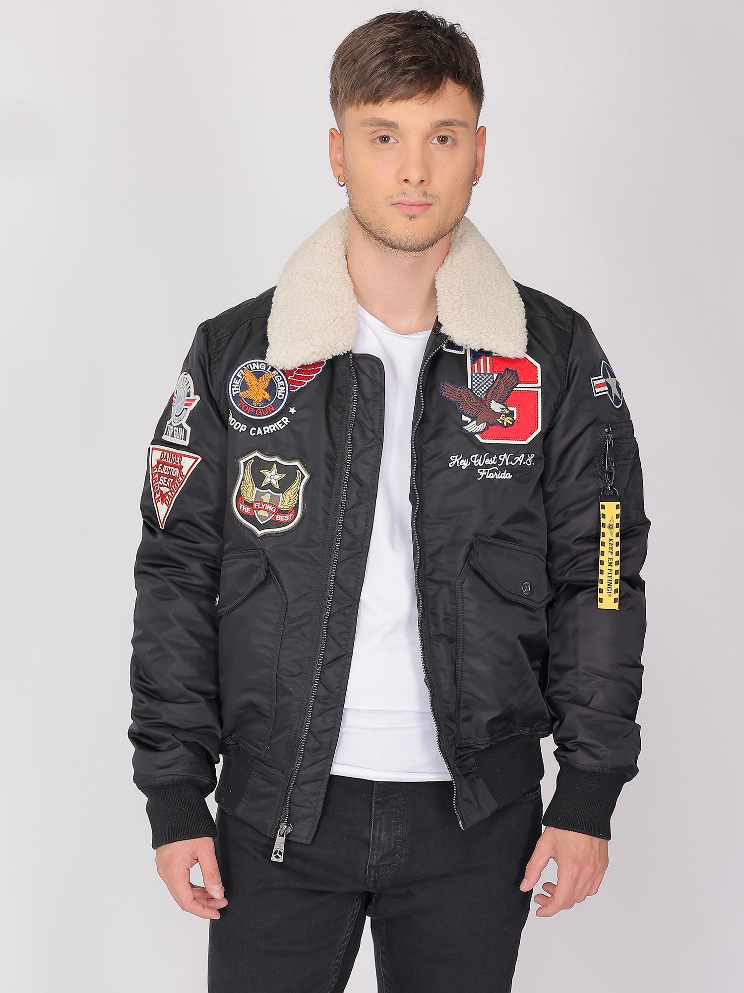 TOP GUN black Bomberjacke TG23002