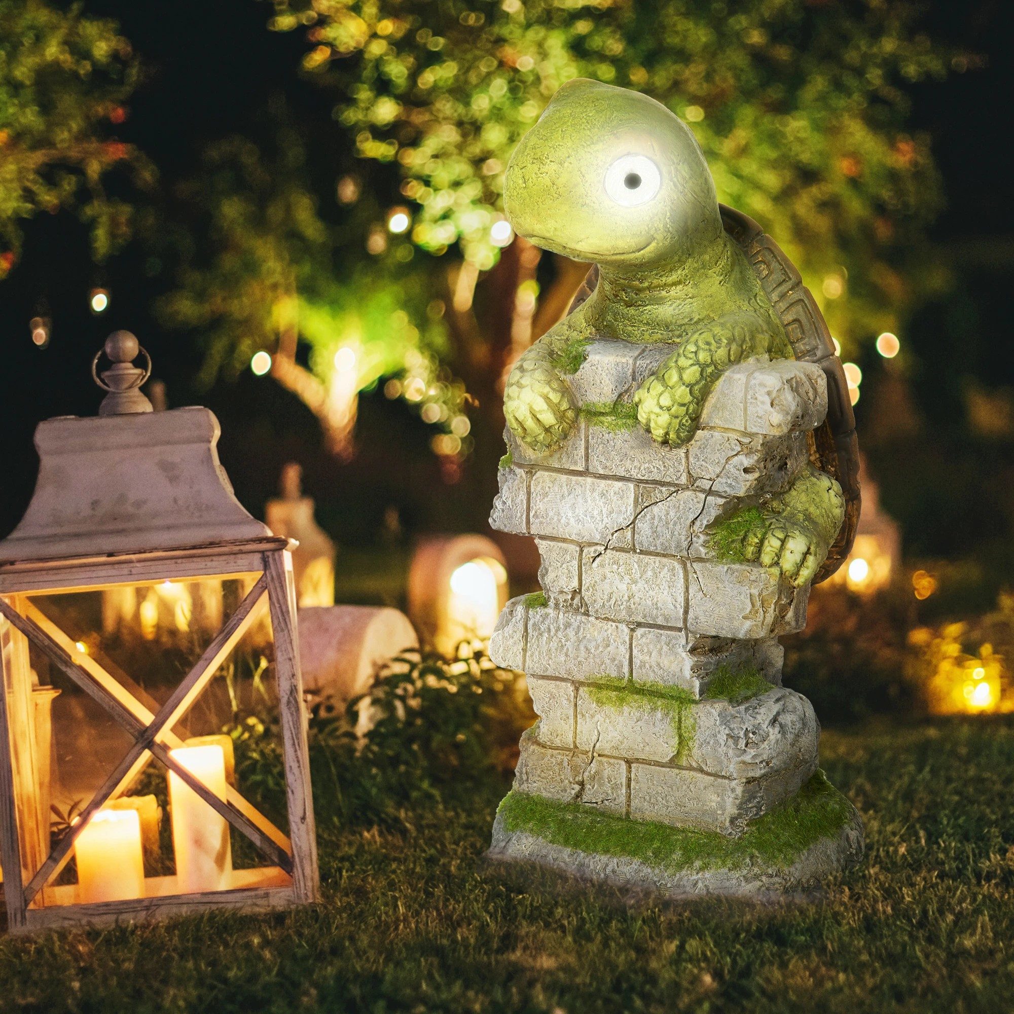 BlingBin Skulptur Wasserdichte Ausgehöhlt Solar Lotusblüten günstig online kaufen