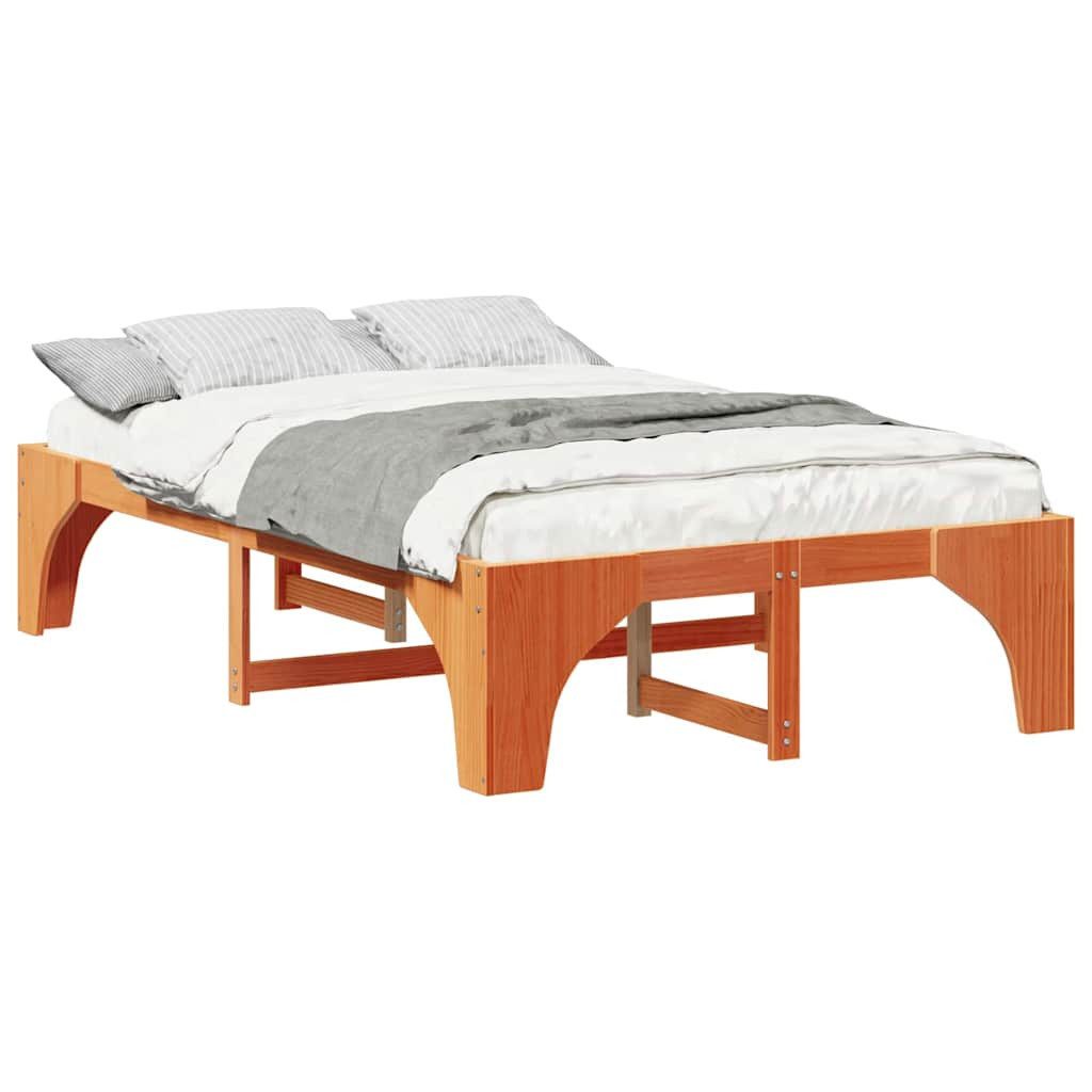vidaXL Bett Bodenbettgestell Braun 120 x günstig online kaufen
