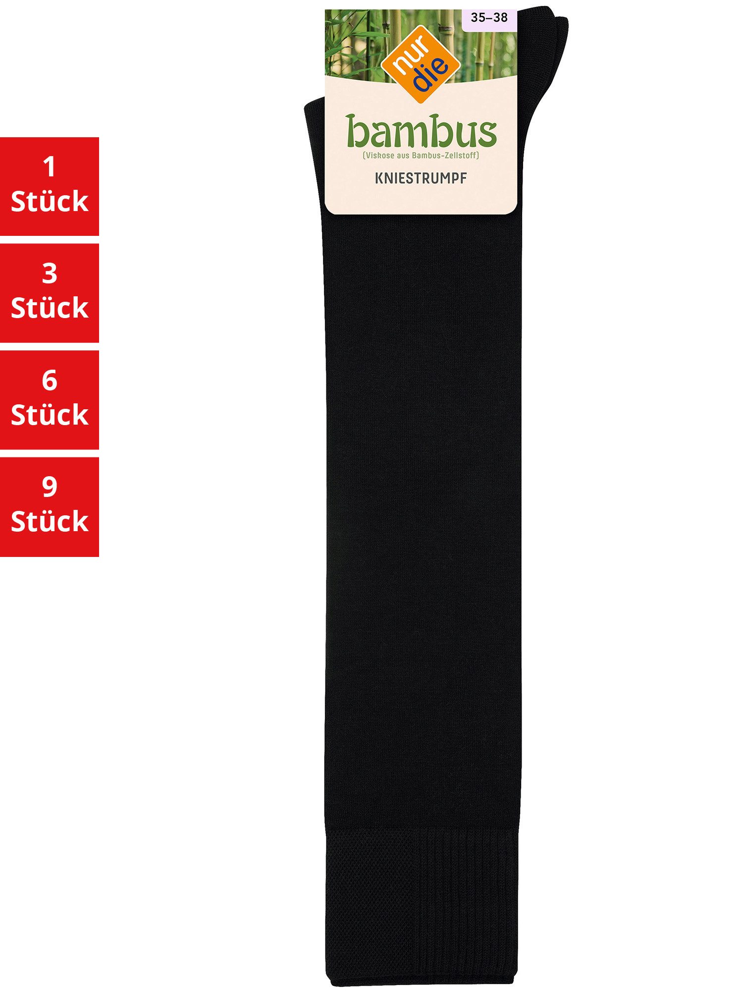 Nur Die Гольфы Bambus Damen (1er/3er/6er/9er Pack, 1-Paar) Knie-strümpfe thermo-socken overknee