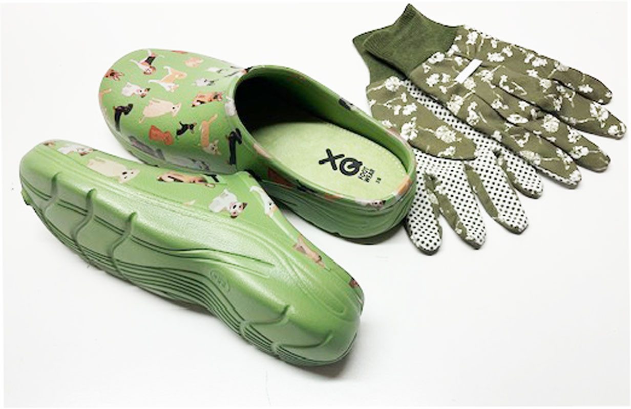 Steinnacher Bärbel Damen Gartenclogs grün Hunde Clog