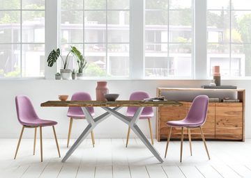 dynamic24 Esstisch, Tisch 200x100 cm Altholz mehrfarbig