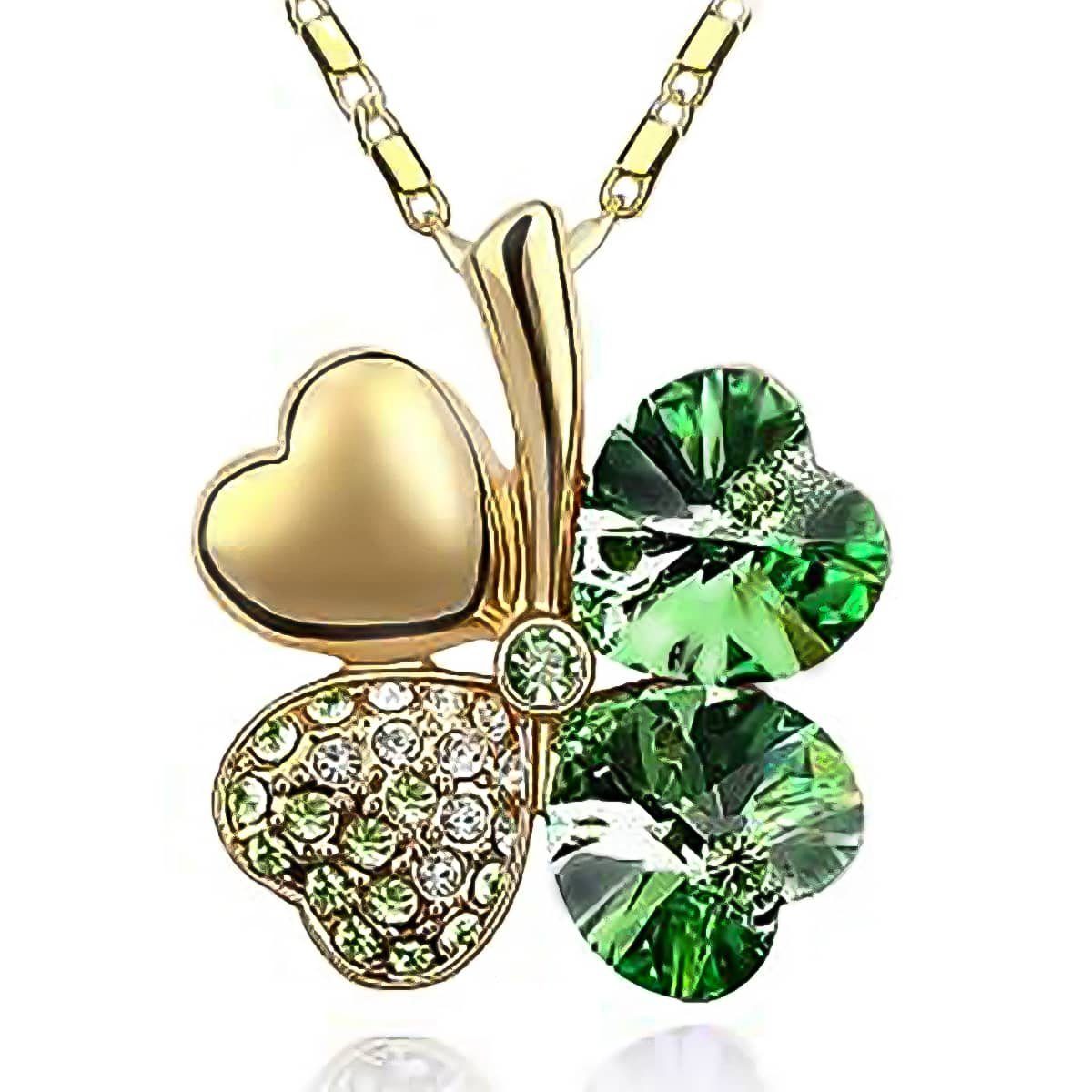 Schmuck-Elfe Kette mit Anhänger Kleeblattanhänger Luxus günstig online kaufen