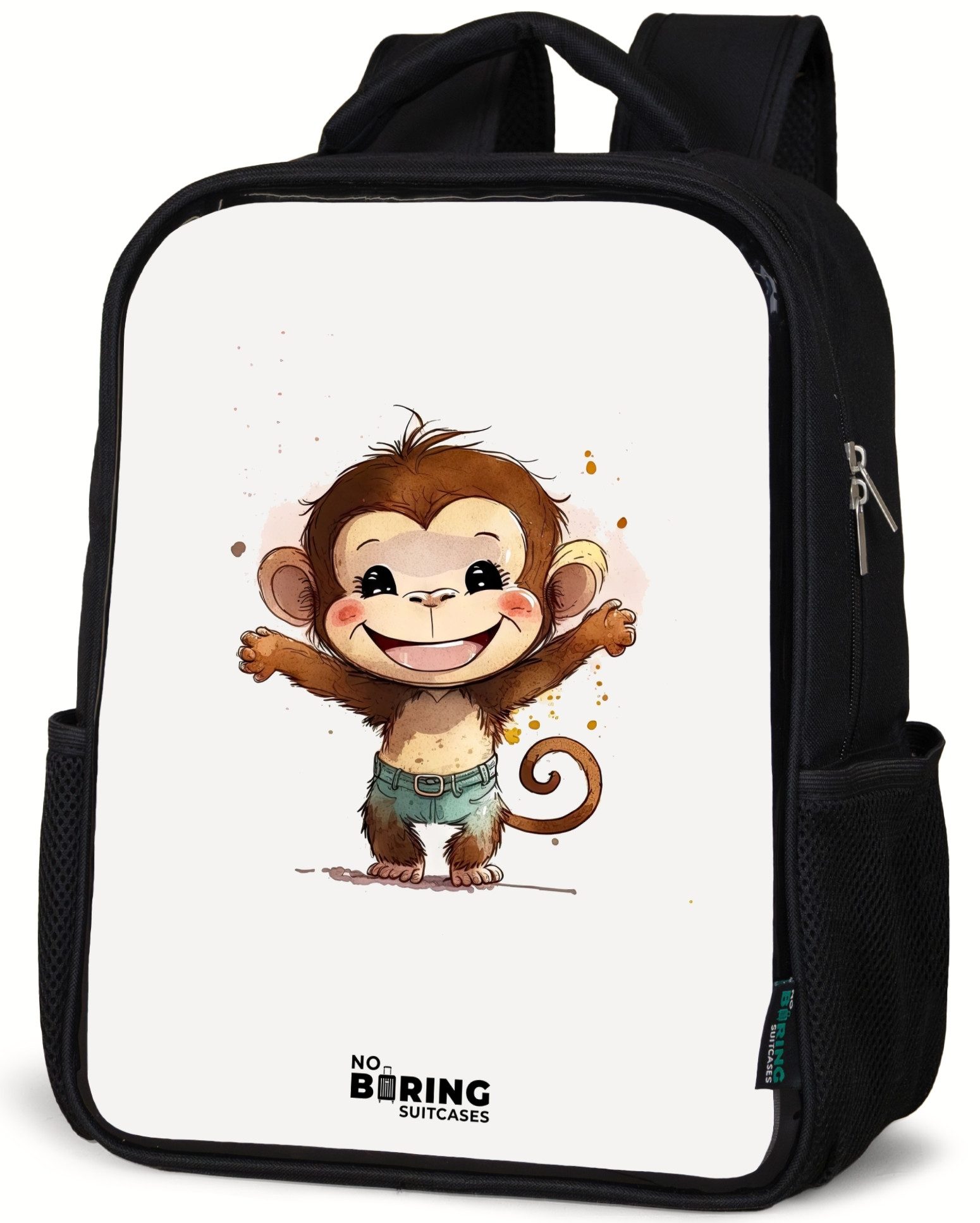 Rucksack Affe - Braun - Aquarell - Tiere