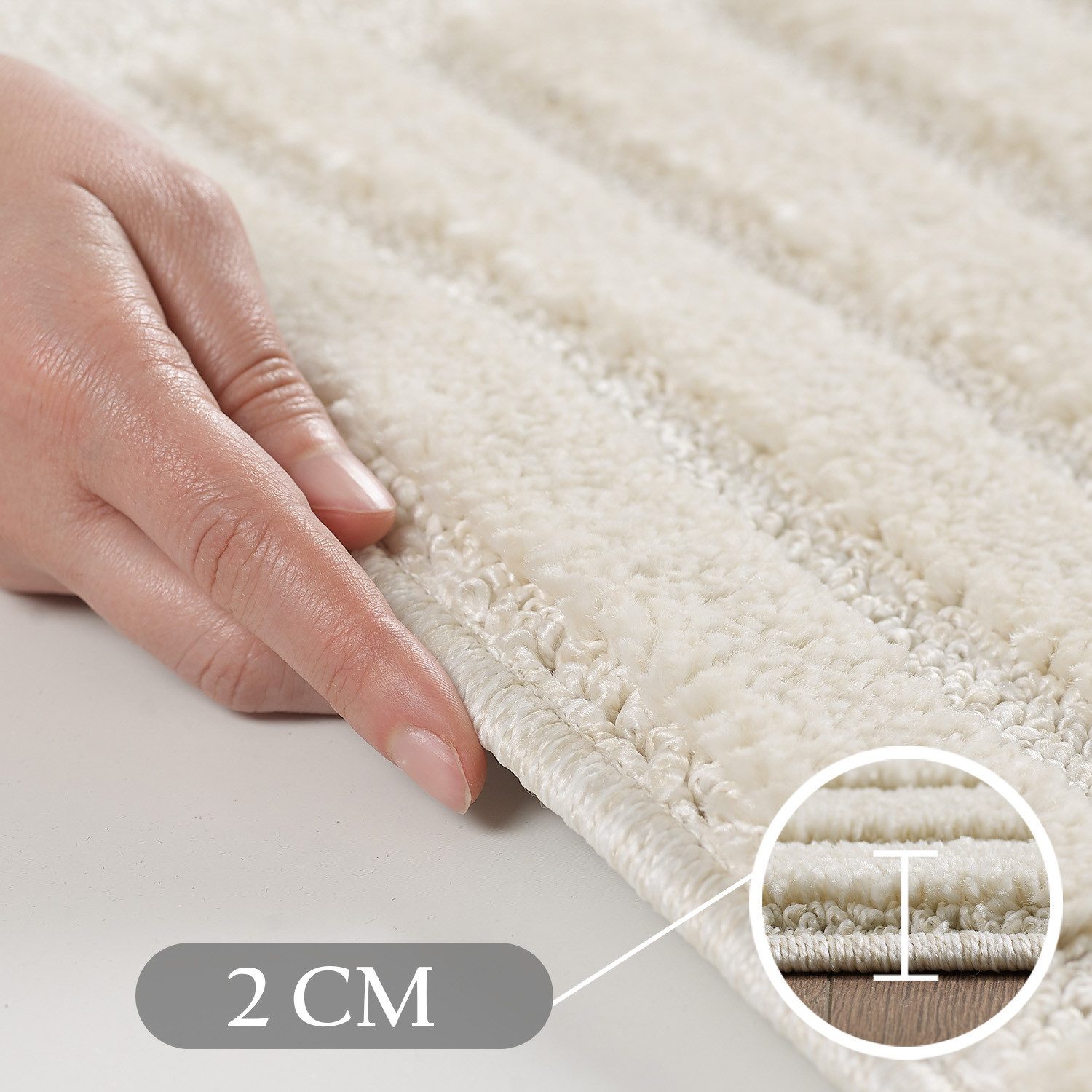SIMPEX24 Designteppich Skandinavischer Boho, Rechteckig, Höhe: 8 mm, Teppich Wohnzimmer, Schlafzimmer, Gästezimmer