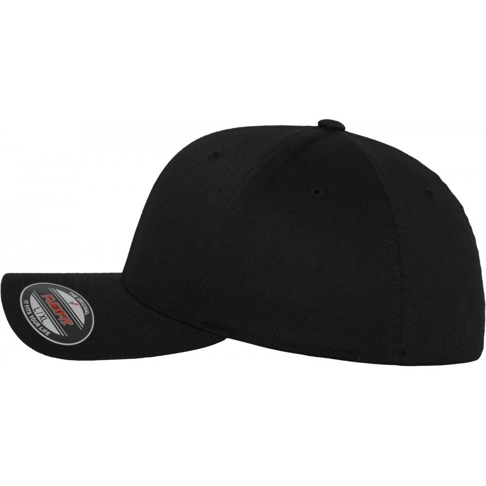 Flexfit Flex Cap Wooly Combed Cap black-black - S-M günstig online kaufen