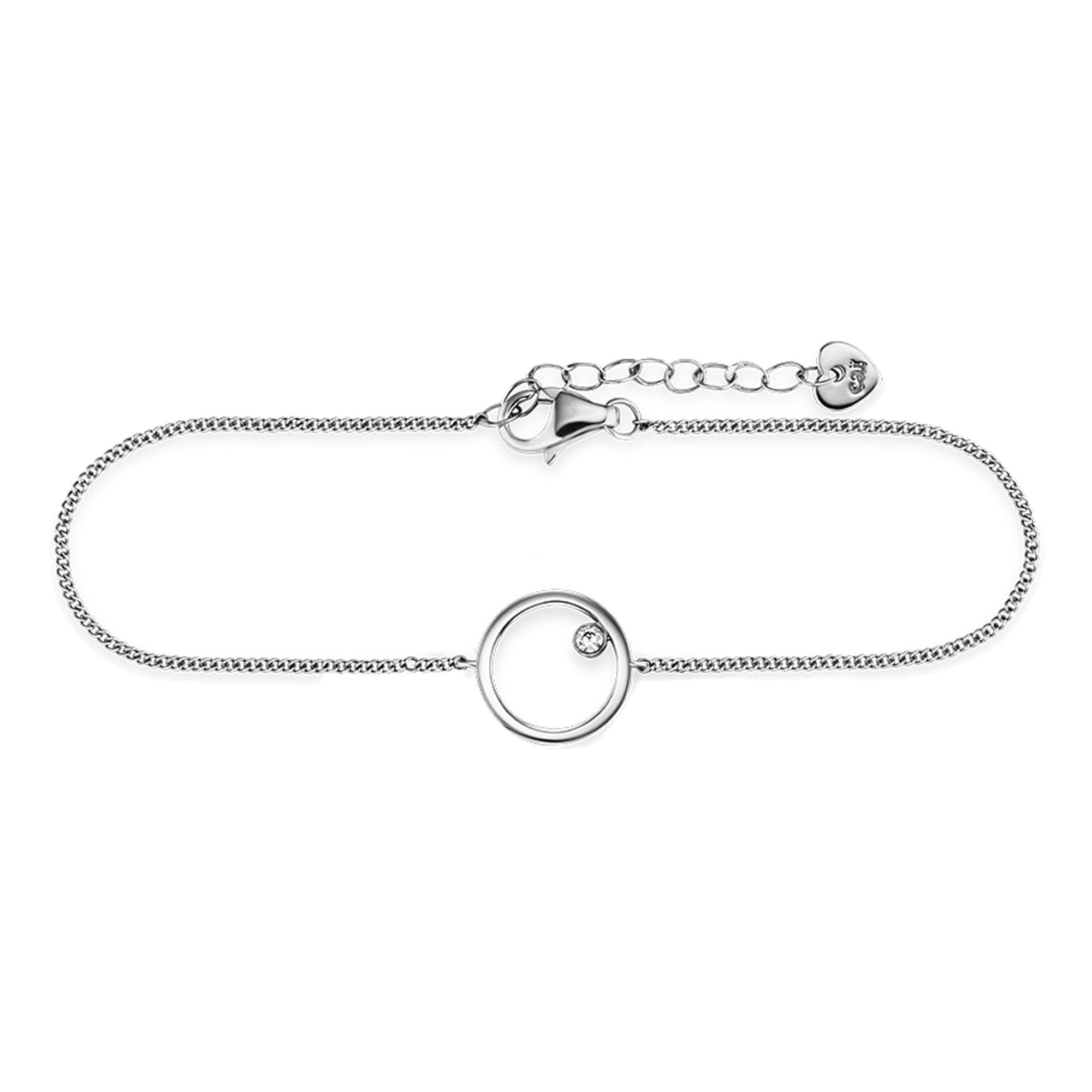 CAÏ Armband 925 Sterling Silber rhodiniert Zirkonia Kreis